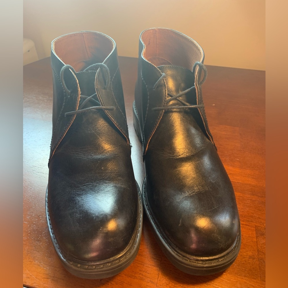 Black Eddie Bauer Leather Chukka Boots Dress Shoes Size 10.5